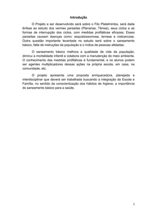 Projeto filo platelmintos camilo