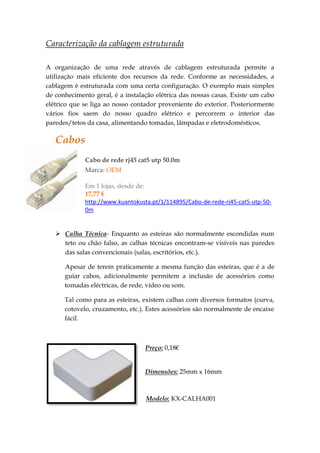 Projeto final instalação e configuração de redes locais | DOCX
