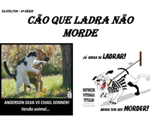 Elivelton – 6ª série


                Cão que ladra não
                      morde
 