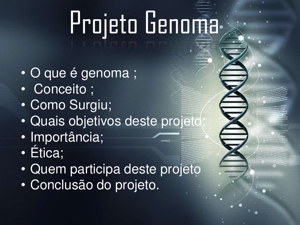 Em 1987 Foi Oficialmente Fundado O Projeto Genoma