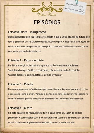 Projeto da série Restô