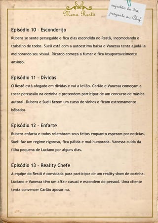 Projeto da série Restô