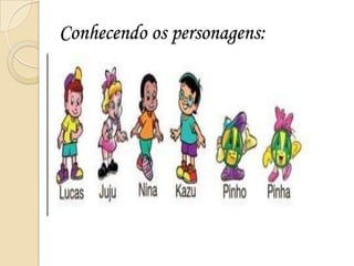 Conhecendo os personagens:




            Essa é a famosa Turminha da Cooperação.
         Essa Turma sempre nos mostra o que é cooperar.
Ela mostra também que o lado mais legal e divertido da cooperação é
     estar juntos com os amigos, fazendo coisas boas para todos.
     Cada um tem seu jeitinho que os torna únicos e especiais!
 
