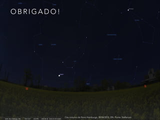 Céu noturno de Novo Hamburgo, 30/06/2015, 20h. Fonte: Stellarium
O B R I G A D O !
 