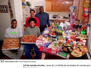 1/3 da comida vira lixo , cerca de 1,3 bilhão de toneladas de comida por a
 