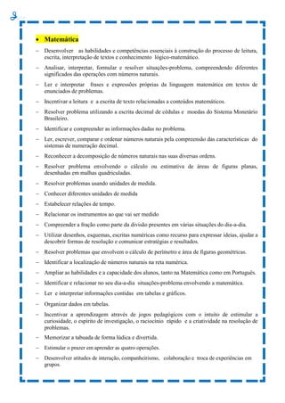 Projeto interdisciplinar: Traçando saberes entre Português e Matemática ...