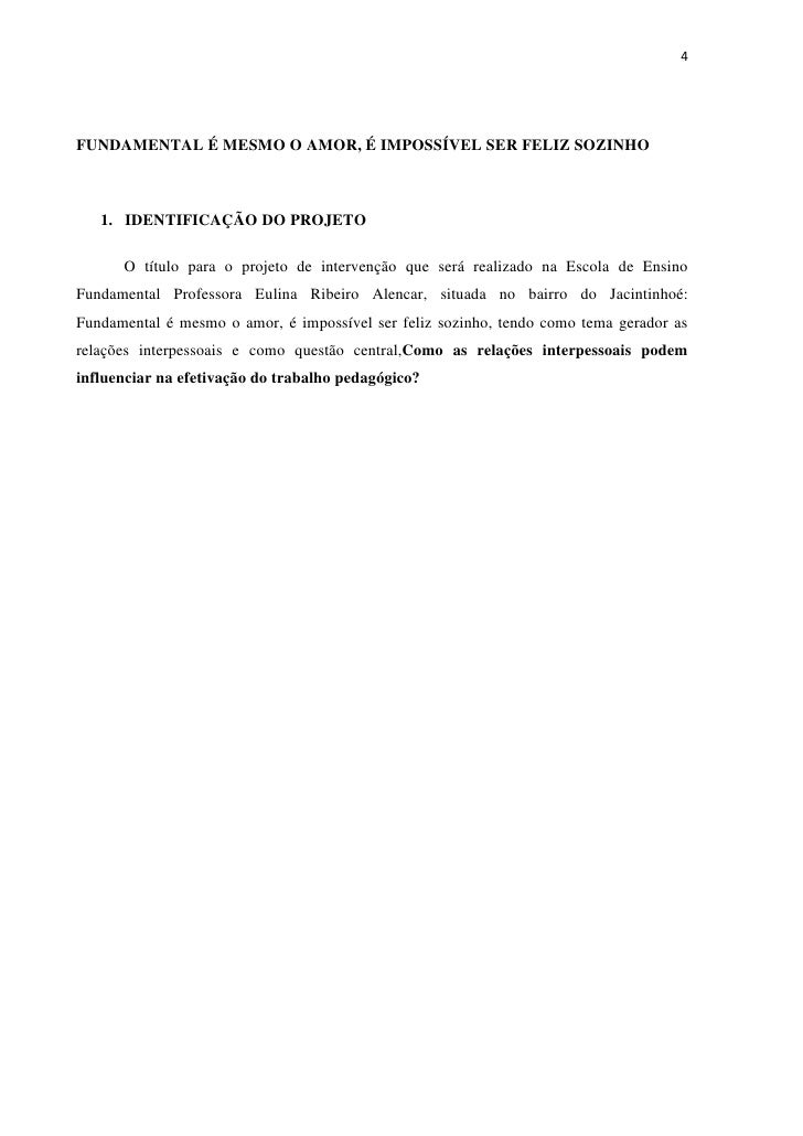 Exemplos De Projetos Pedagogicos Para O Ensino Fundamental