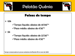 Pelotão QuêniaFaixas de tempo10k