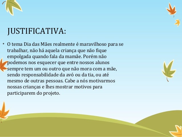 Exemplo De Projeto Sobre O Dias Das Mãe Na Eja