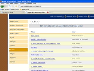 Projeto Livro Falado