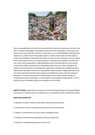 Reciclagem Normal: Projeto Lixo e Sustentabilidade Jogos Matemáticos