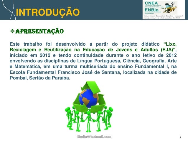 Projeto lixo, reciclagem e reutilizaç u00e3o na EJA Artesanal Frases ~ Projeto lixo, reciclagem e reutilizaç u00e3o na EJA