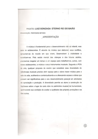 Projeto luiz gonzaga