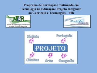 Programa de Formação Continuada em Tecnologia na Educação: Projeto Integrado ao Currículo e Tecnologias – 40h PROJETO 