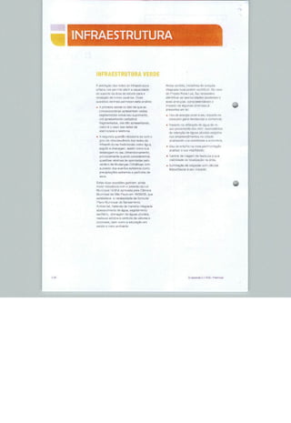 INFRAESTRUTURA



   INFRftESTRUTURA VERDE

   A av^lhãirão Ue* rédea de InfruesiruLure                               i, miciaüvaa de
   urbana nos pemnie aferir aeapaeídKte                               IjuüI pofem cuntribuir Uo caso
                 da areada eaüsíapsTBfi                 du             N<jvu Luz, fez '"feC
             u Ut! iil'vjíi uauárius Ouaa
               []H"fais uemiaiarn asia

     A. primeira reside nn feto cie
                                                                       um Iri
     concessionárias apresentem
                        eobm «3u &u prime r-to.              I teQ cie energia Bolar fl fiffli           nr;

                                                          oonsumn gnral rsapSBTicfgi e

                                                             Impactü na utilização de agja. de tc-
              fl o cap-D        fsnpp tí
                                                             u$q provcüicnEc dos min;- rcacruará^J^
                                                          de rctcriçâtidffãgijaa pluviíifi evfgidos
   • A                          ralaclona-se cam o           noí empreendimentos na cidade,

     grau de                     .is das redes de
                                           como ígna.
                                                             Ubü de entulho na nova
             n » íimnisíiflmr an^n r.nmn sua
                                                                          suí viabilidade;
                     nn BBt
                                                                      de '.iif+íniH Üb             e Sua

                               as                            viabilidade íte :                nu ú"ed,

                ííp Mudanças GJimátfcaa com
      Humsnlr> línp avnnEo* n>;írnrnrfi nomn
                                                                                 jwu impacto.
                                      p pfftodüB dn



           duas quctstões ganhem
       io- rcli?wância con □ advento da Lei


                de Sâo Pauhrj nm
                   a r,ecbssúadB da iarmuisr
           Mu'iK;ipHl de
   Ambieníal, iibiar'di: Je !
   íibEiattíülíriijrilíi Jtí tüfUü,
   sanitário, dre-iò^eiTi de Úgura
               iójidoi u üanirale de veEaTí&
                , nem cnrm a HíJünsç§D m
              mmn




                                                                                            ri PUE-Pnlimir»r
 