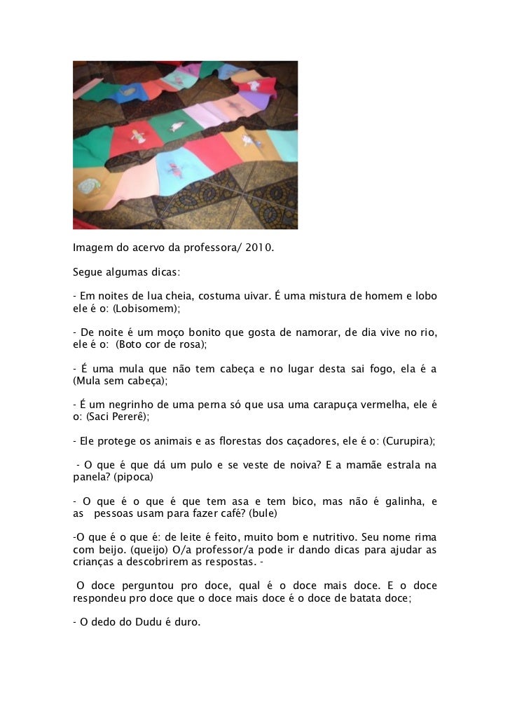 Projeto O Folclore