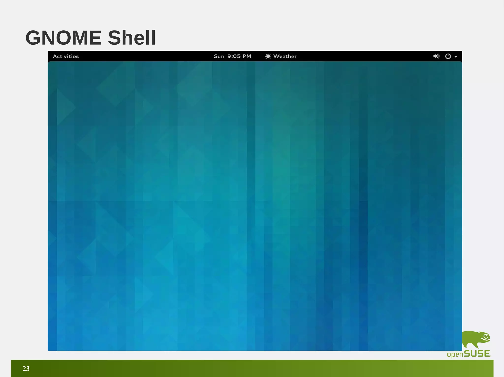 GNOME Shell

23

 
