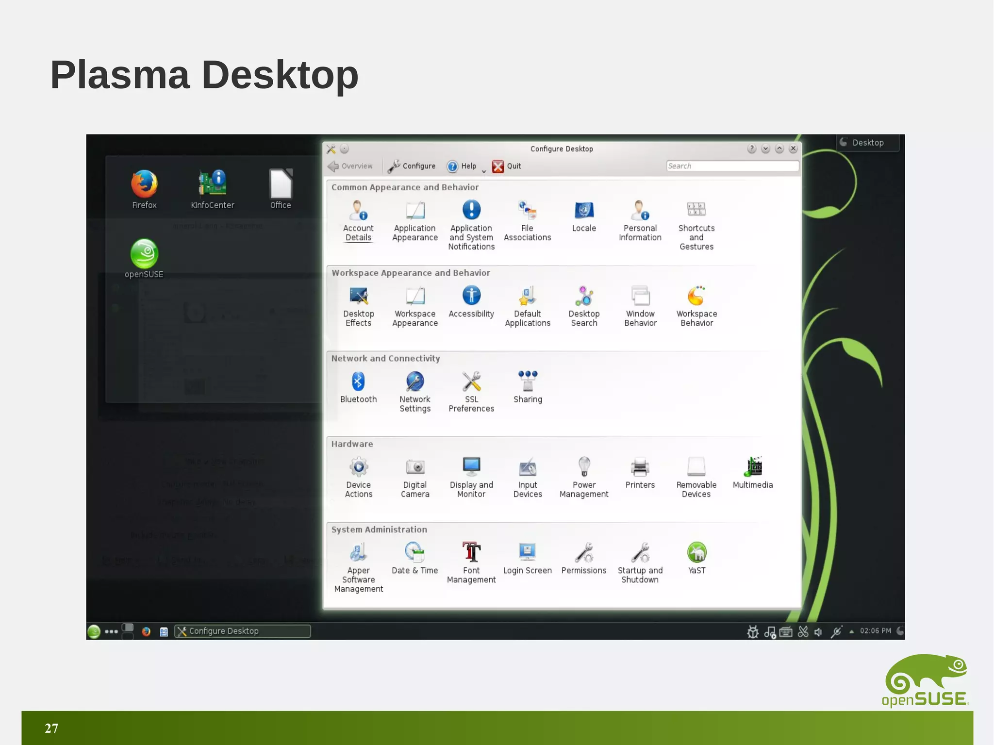 Plasma Desktop

27

 