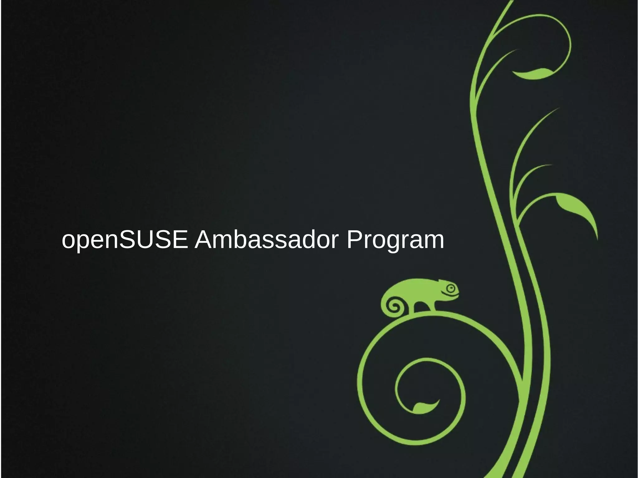 openSUSE Ambassador Program

 