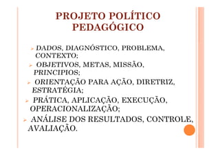 Projeto político pedagógico