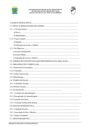 Projeto PolíTico Pedagpogico Do Cej Ar Cor. Coord.
