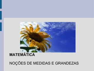 NOÇÕES DE MEDIDAS E GRANDEZAS 