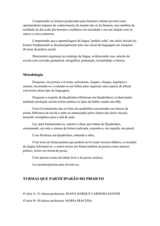 Projeto ProduçãO De Textos