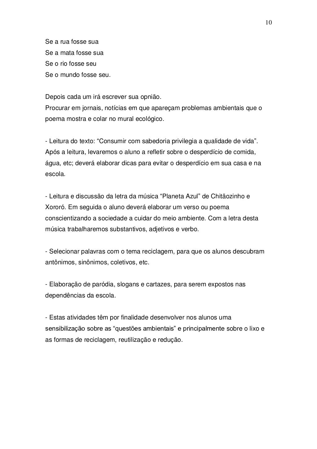 Projeto Reciclagem