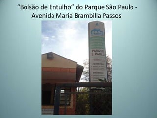 “Bolsão de Entulho” do Parque São Paulo -
Avenida Maria Brambilla Passos
 