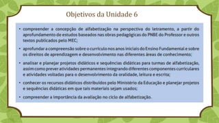 Objetivos da Unidade 6
 