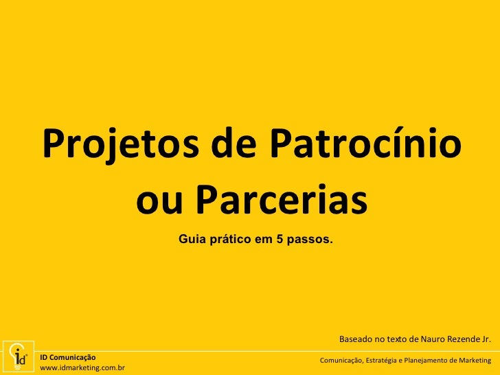Projetos De Parceria - Guia em 5 Passos