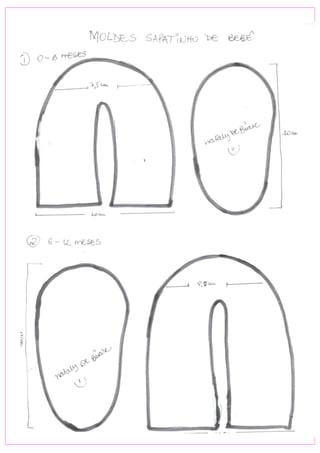 Projeto sapatinho de bebê