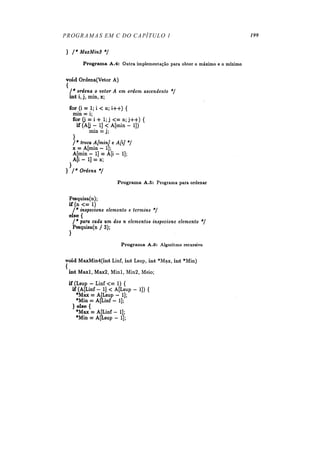 PROGRAMAS EM C DO CAPÍTULO 1   199
 