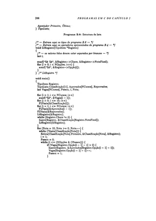 208   PROGRAMAS EM C DO CAPÍTULO 2
 