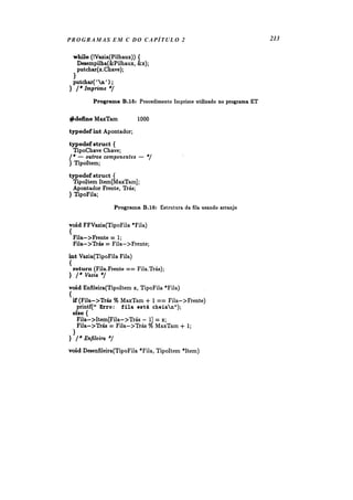 PROGRAMAS EM C DO CAPÍTULO 2   213
 