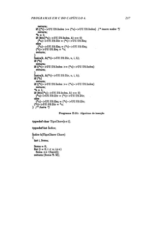 PROGRAMAS EM C DO CAPÍTULO 4.   237
 