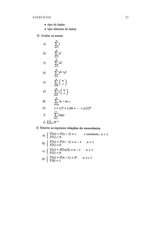 EXERCÍCIOS   31
 