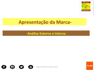 Tiago Fé de Pinho- Junho de 2017
Apresentação da Marca-
-Análise Externa e Interna
 