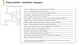 Proposta didática - Introdutória - Linguagens
44
 