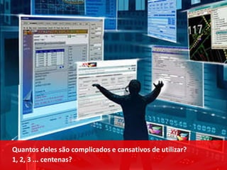 Quantos deles são complicados e cansativos de utilizar?
1, 2, 3 ... centenas?

 
