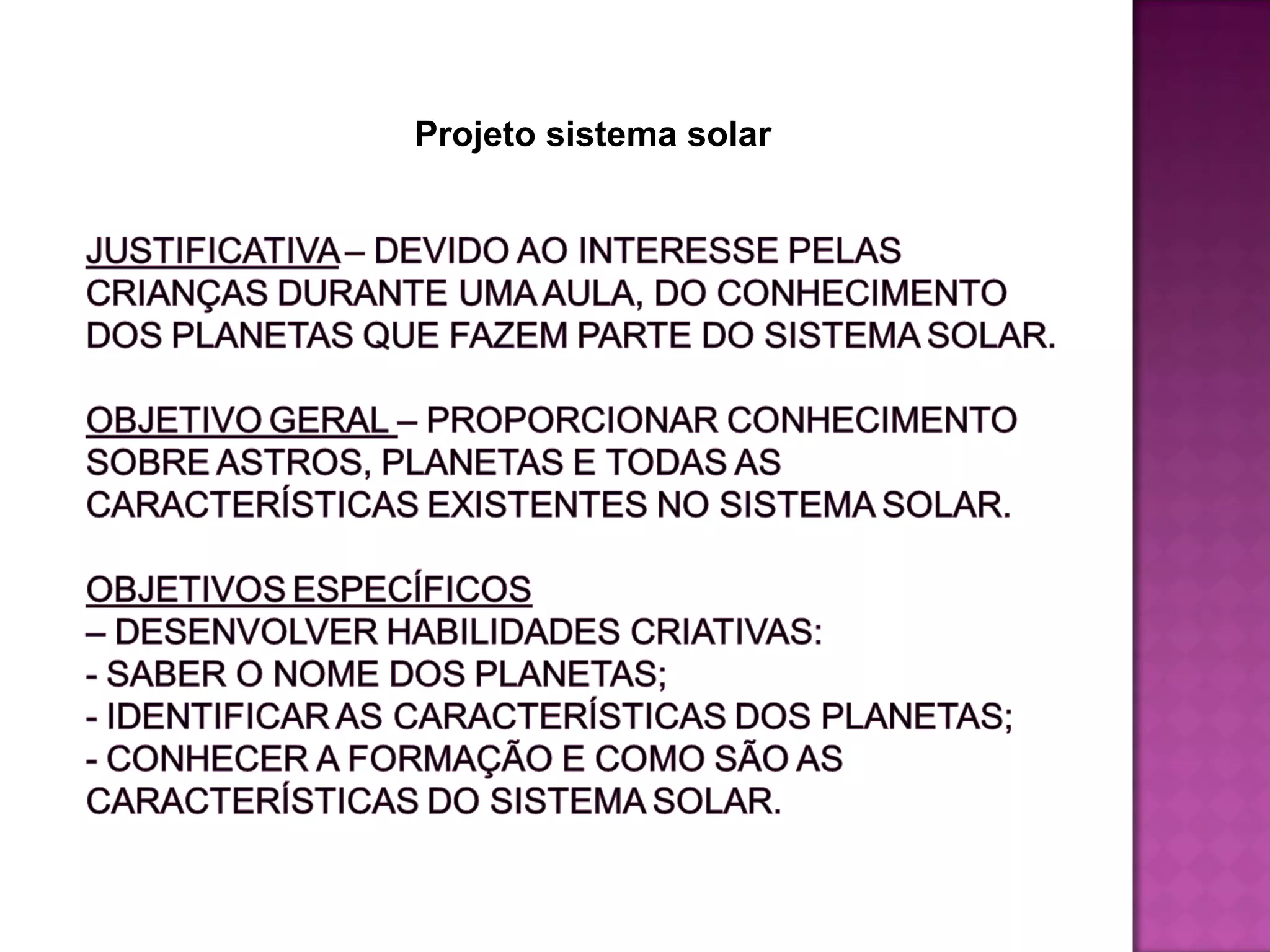 Projeto sistema solar
