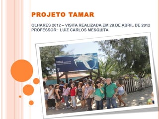 PROJETO TAMAR
OLHARES 2012 – VISITA REALIZADA EM 28 DE ABRIL DE 2012
PROFESSOR: LUIZ CARLOS MESQUITA
 