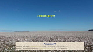 69
Perguntas??
Eduardo Marques – emarques@ufv.br / (31) 3899-3096 / (31) 99890-2812
Gerson Cardoso da Silva Júnior – gerson@acd.ufrj.br / (21) 99746-6863
OBRIGADO!
 