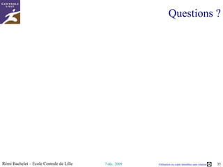 Conception d’ensemble du projet Récapitulation des outils de projet Questions à résoudre Enchainement des outils Le budget Chapitre 5/6 