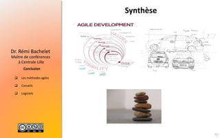  Les méthodes agiles
 Conseils
 Logiciels
Maître de conférences
à Centrale Lille
Dr. Rémi Bachelet
Conclusion
Synthèse
73
 