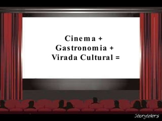 Cinema +   Gastronomia +   Virada Cultural = 