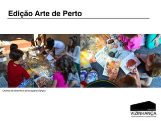 Edição Arte de Perto




Oﬁcinas de desenho e pintura para crianças
 