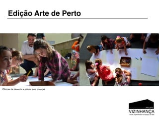 Edição Arte de Perto




Oﬁcinas de desenho e pintura para crianças
 