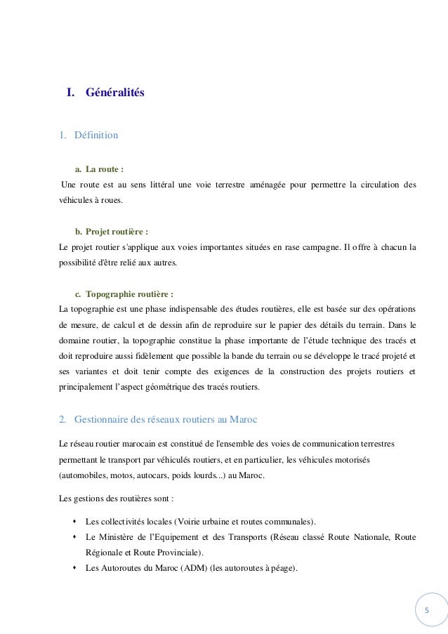 Projet routier