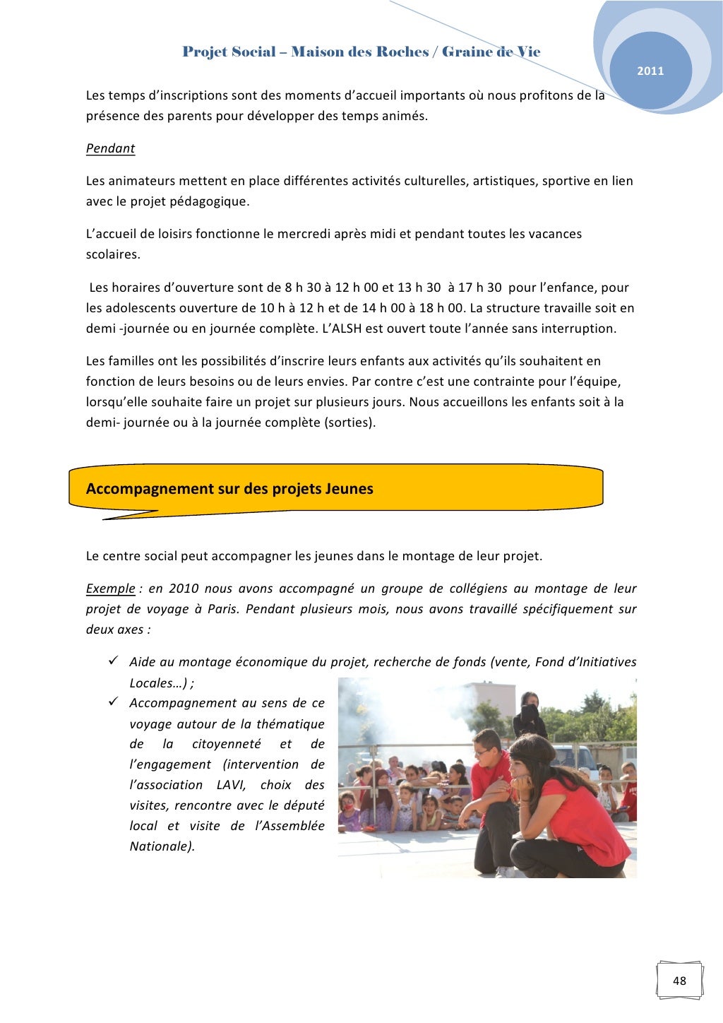 Projet social 20112015